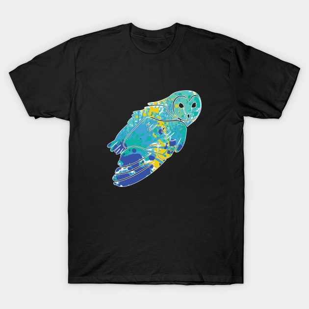 Great owl owl bird t-shirt T-Shirt by thefriendlyone